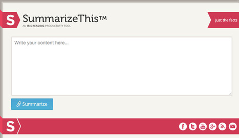SummarizeThis™ | Digital Delights for Learners | Scoop.it