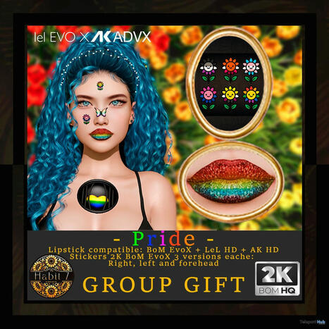 Pride Lips & Sunflower Stickers June 2025 Group Gift by Habit Z | Teleport Hub - Second Life Freebies | Second Life Freebies | Scoop.it