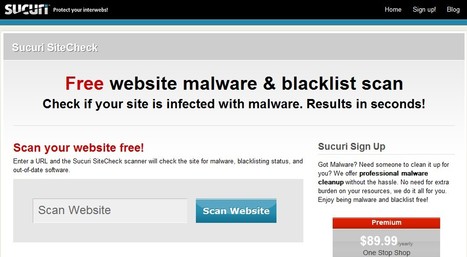Sucuri SiteCheck - Free Website Malware Scans | ICT Security Tools | Scoop.it