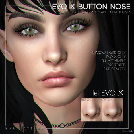 Evo X Button Nose 10L Promo by Nar Mattaru | Teleport Hub - Second Life Deals | Second Life Freebies | Scoop.it