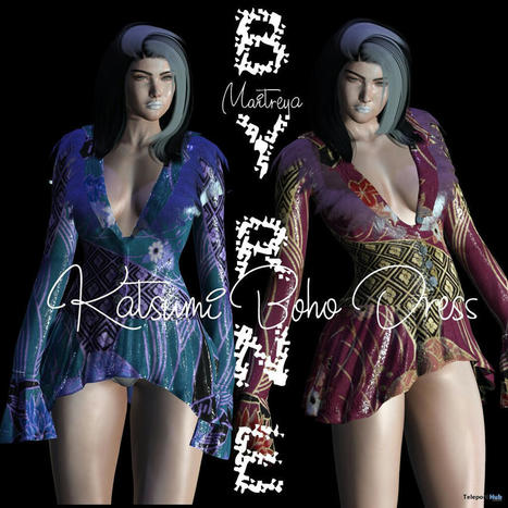 Katsumi Boho Dress August 2021 Group Gift by BYRNE | Teleport Hub - Second Life Freebies | Second Life Freebies | Scoop.it