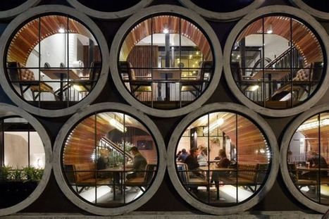 A Unique Hotel Creatively Reimagines Concrete Pipes as Seating | Inspired By Design | Scoop.it
