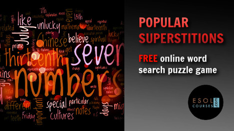Popular Superstitions - Online English Word Search Puzzle | English Word Power | Scoop.it