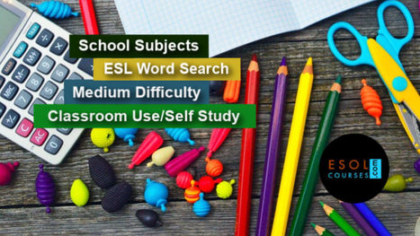 School Subjects - English Word Search Puzzle | English Word Power | Scoop.it