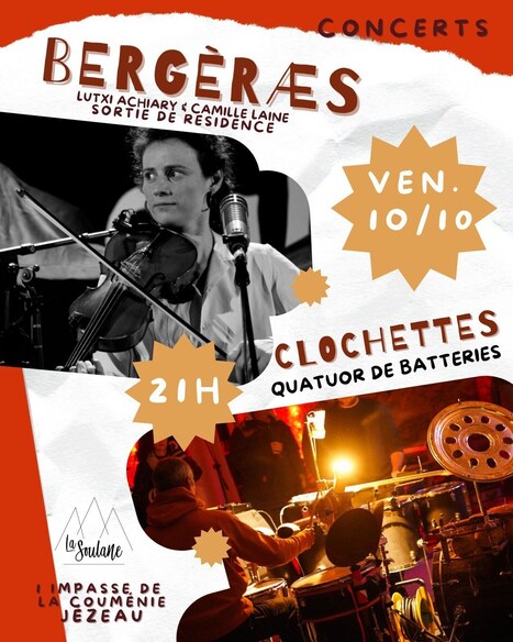 Concerts à La Soulane, Bergèraes + Clochettes, vendredi 10 octobre | Vallées d'Aure & Louron - Pyrénées | Scoop.it