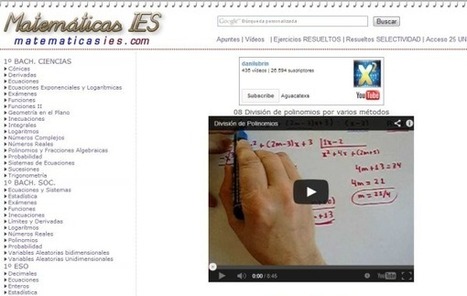 Matemáticas IES: vídeos y ejercicios para aprender matemáticas | Las TIC en la Educación | Scoop.it