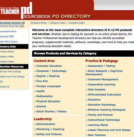 Free PD Resources for Teachers: Teacher Professional Development Sourcebook Directory | Digital Delights | Scoop.it