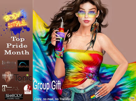 Top Pride Edition June 2024 Group Gift by Body & Style in Model | Teleport Hub - Second Life Freebies | Second Life Freebies | Scoop.it