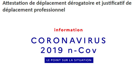 Mises en ligne de l'attestation de déplacement dérogatoire et justificatif de déplacement professionnel - Ministère de l'Intérieur | Vallées d'Aure & Louron - Pyrénées | Scoop.it