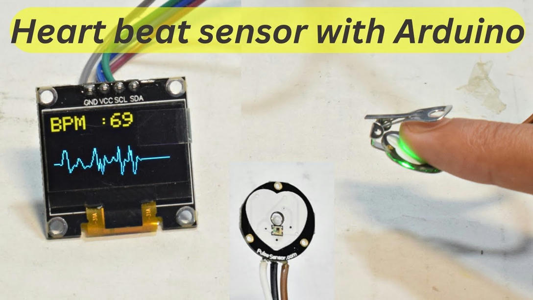 Arduino heart rate monitor project Circuit Diagram