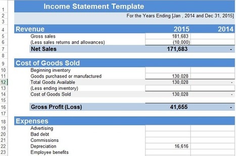 Free Income Statement Template Excel from img.scoop.it