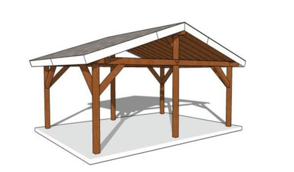 20x14 Gable Pavilion Plans | PDF Download | Garden Plans | Scoop.it