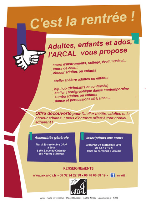 Les inscriptions pour les activités de l'ARCAL sont ouvertes le 21 septembre à Arreau | Vallées d'Aure & Louron - Pyrénées | Scoop.it