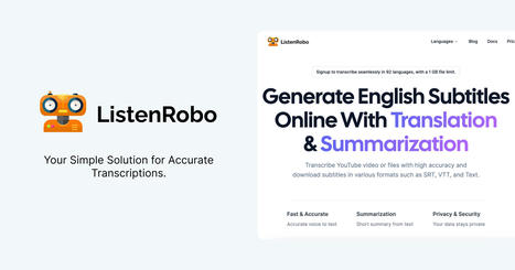 Transcribe Audio & Video to Text or Subtitles | ListenRobo | Communicate...and how! | Scoop.it