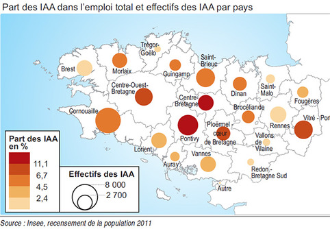 Les métiers de l'agroalimentaire en Bretagne : quels parcours professionnels possibles ? - Insee | Veille territoriale AURH | Scoop.it