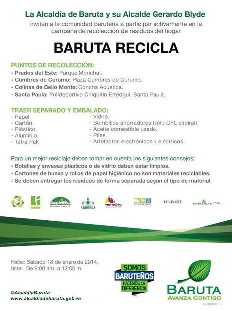 #MuyBien #Gracias… #Baruta #Recicla @AlcaldiaBaruta invitan a participar este sábado 18/01 | Caracasos | Scoop.it