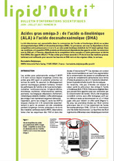 Acides gras oméga-3 : de l'acide alpha-linolénique (ALA) à l'acide docosahexaénoïque (DHA) - Lipid'Nutri+ n°34 | Protéines végétales | Scoop.it