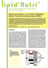 Acides gras oméga-3 : de l'acide alpha-linolénique (ALA) à l'acide docosahexaénoïque (DHA) - Lipid'Nutri+ n°34 | Condiments et sauces | Scoop.it