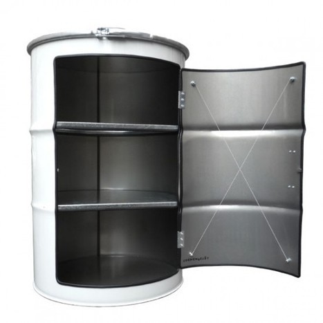 Metal barrel cupboard | Recyclart | 1001 Recycling Ideas ! | Scoop.it
