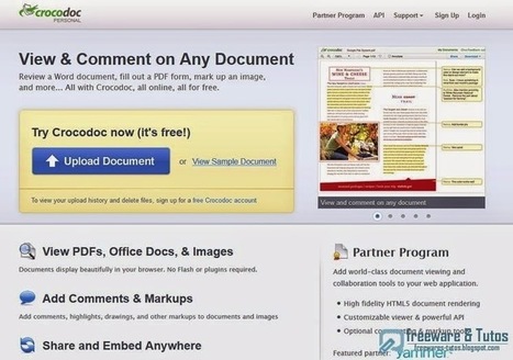 Crocodoc : un service en ligne puissant pour annoter et éditer les fichiers PDF, Word, images | Sites pour le Français langue seconde | Scoop.it