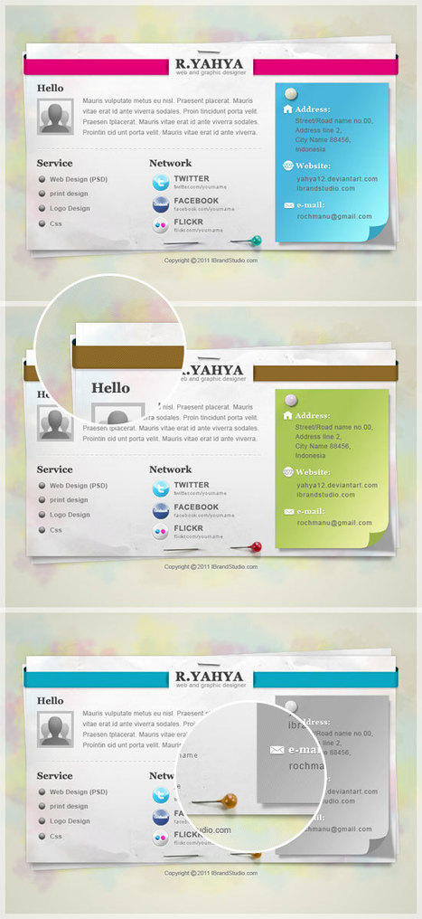Paper vCard: Free PSD Web Page Template | youyouk | Scoop.it