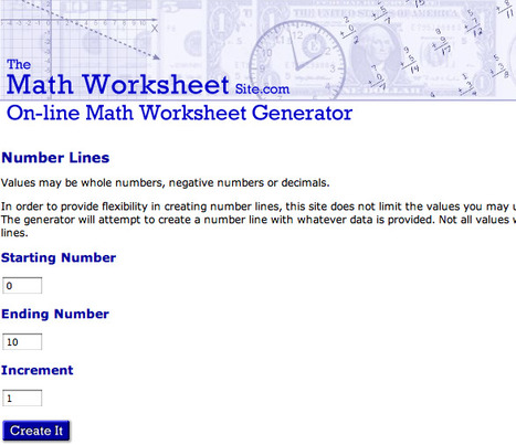 The Math Worksheet Site.com -- Number Lines | Digital Delights for Learners | Scoop.it
