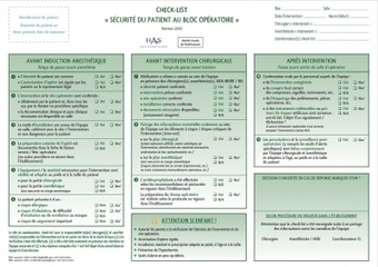 Check-list "sécurité du patient au bloc opératoire" : la HAS publie une version 2016  | e-santé - Télésanté | Scoop.it