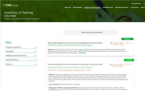 FAIRshare : vers un inventaire des formations sur les outils numériques et au-delà – AC3A | Pour innover en agriculture | Scoop.it