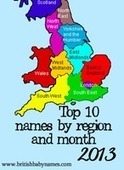 Top 10 names by region and month, 2013 - British Baby Names | Name News | Scoop.it