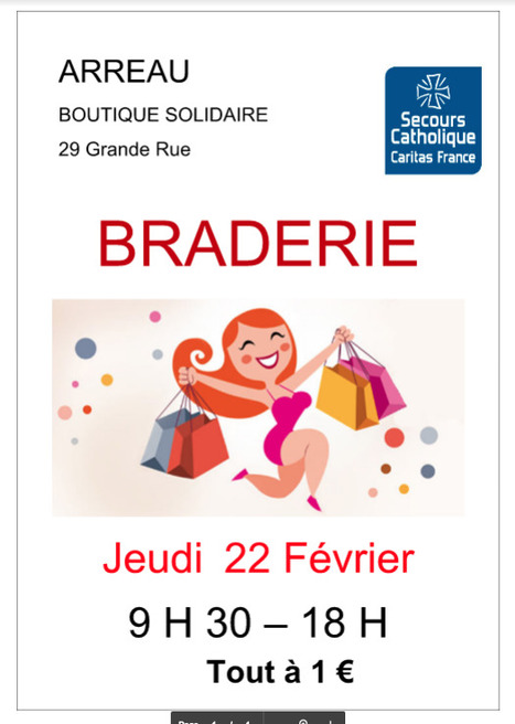 Braderie du Secours Catholique à Arreau le 22 février | Vallées d'Aure & Louron - Pyrénées | Scoop.it