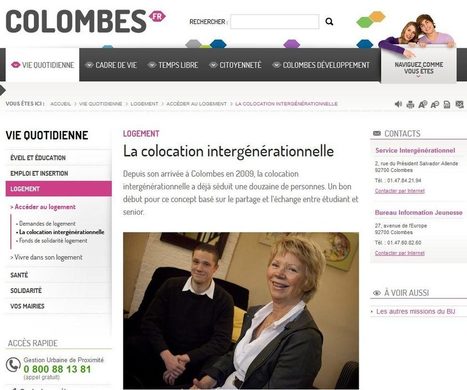Colocation interg&eacute;n&eacute;rationnelle: la ville de colombes y croit et se mobilise | Logement et Residence Senior | Scoop.it