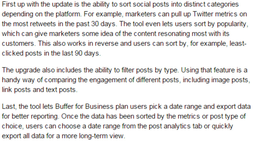 Buffer upgrades analytics to better gauge social performance - FierceCMO | The MarTech Digest | Scoop.it