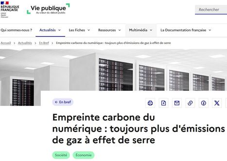 Empreinte carbone du numérique : toujours plus d'émissions de gaz à effet de serre | Veille "Villes de demain" | Scoop.it
