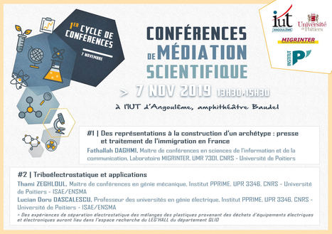 Conférences de médiation scientifique à l’IUT Angoulême | Espace Mendès France : culture & médiation scientifiques | Espace Mendes France | Scoop.it