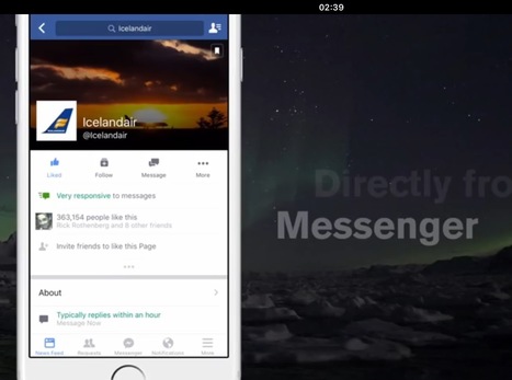 Icelandair propose la résa billetterie sur Messanger de Facebook | UseNum - Tourisme | Scoop.it