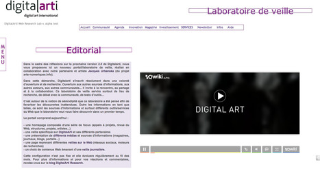 Digitalarti Web Research - Ouverture du laboratoire de veille sur Digitalarti | j-u | Scoop.it