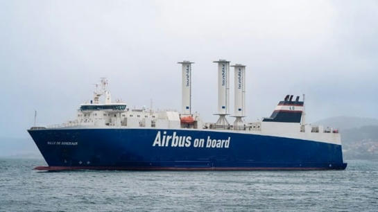 First Fixed Suction Sails Deployed on RoRo Char...