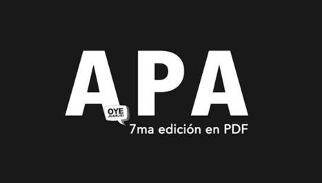 Séptima edición de Normas APA 2022 (Descargar PDF) | Education 2.0 & 3.0 | Scoop.it