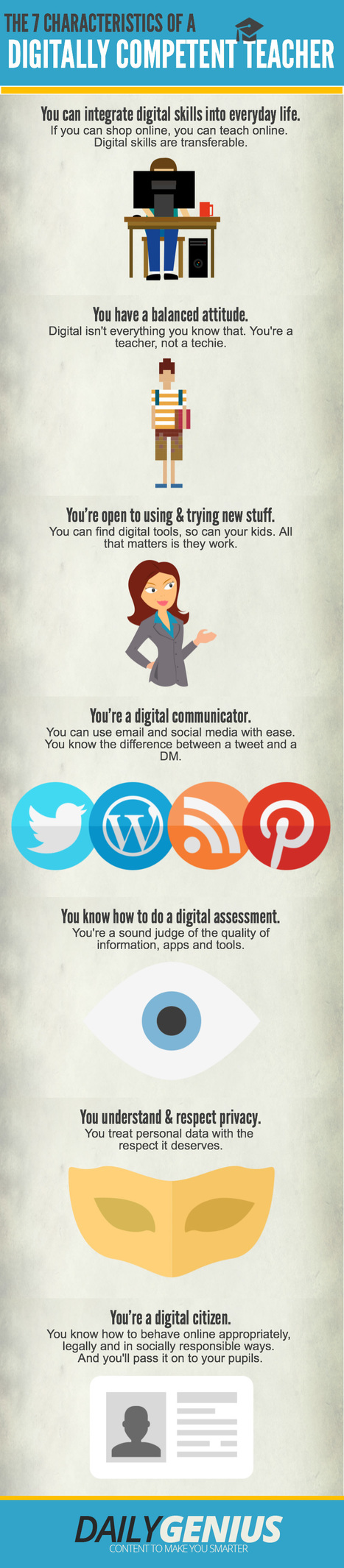 The Characteristics of a Digitally Competent Teacher (Infographic) | 21st Century Learning and Teaching | Scoop.it