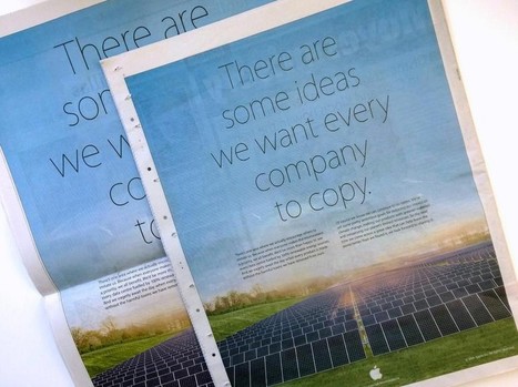 Apple Takes Jab at Samsung in Full Page Earth Day Newspaper Ad | Apple News - From competitors to owners | Scoop.it
