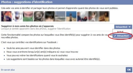 Facebook: comment d&eacute;sactiver la suggestion d'identification sur les photos? | Onsoftware | Identit&eacute; num&eacute;rique Web | Scoop.it