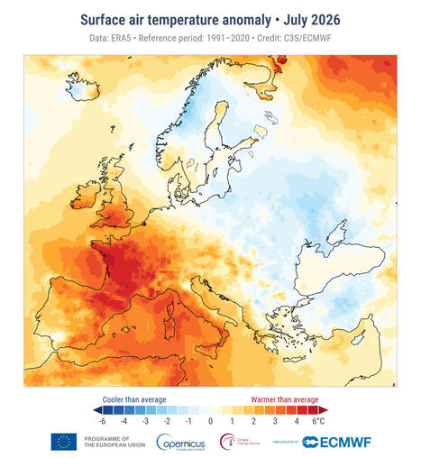 Bulletin climatique de juillet 2026&nbsp;- Copernicus | Biodiversit&eacute; | Scoop.it
