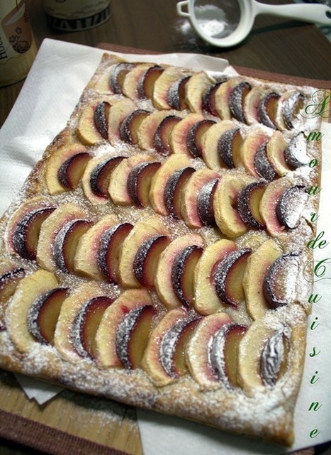 tarte fine aux pommes et prunes - Amour de cuisine | recettes pour le dessert : gateaux, desserts et patisseries, boissons rafraichissantes ou boissons chaudes selon la saison | Scoop.it