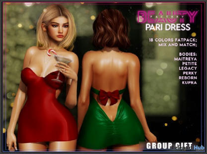 Pari Dress Fatpack December 2022 Group Gift by Beauty Factory | Teleport Hub - Second Life Freebies | Second Life Freebies | Scoop.it