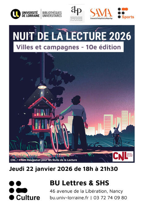 Nuit de la Lecture 2026 &agrave; la BU Lettres & SHS de Lorraine | InfoDoc - Information Scientifique Technique | Scoop.it