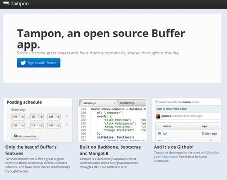 Tampon, una solución de código libre para programar tweets | Utilización de Twitter la Educación | Scoop.it