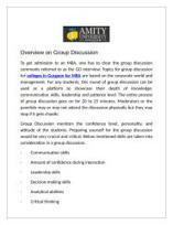 Overview on Group Discussion | Amity University | Scoop.it
