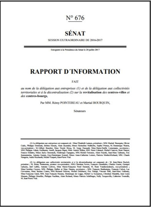 Rapport d'information du Sénat sur la revitalisation des centres-villes et des centres-bourgs | Doc [actu] - Le bulletin bibliographique des nouvelles ressources disponibles au centre de documentation de l’ADACL. | Scoop.it