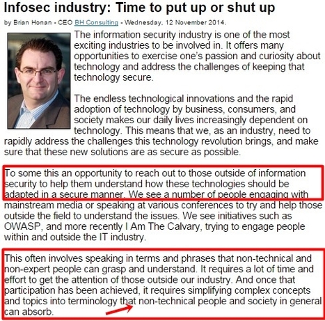 Infosec industry: Time to put up or shut up | 21st Century Learning and Teaching | Scoop.it