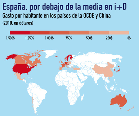 I+D+i en España: a la baja desde el comienzo de la crisis (infografía) | New Jobs | Scoop.it
